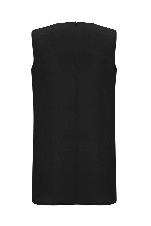 Solid Color Sleeveless Linen Tunic - 12