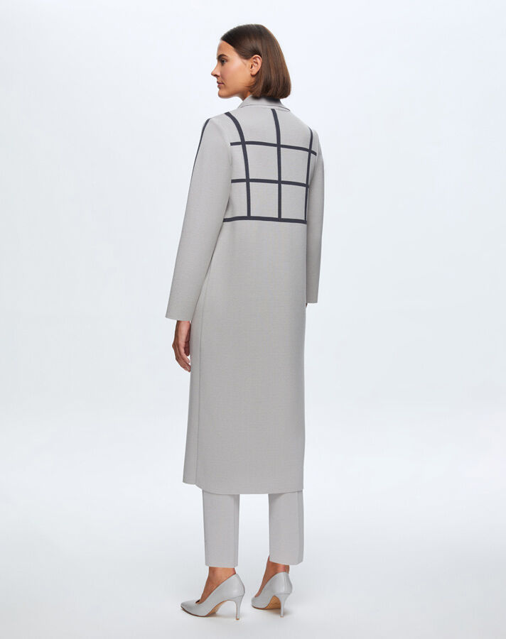 T24K-8013 Square Patterned Long Cardigan - 11