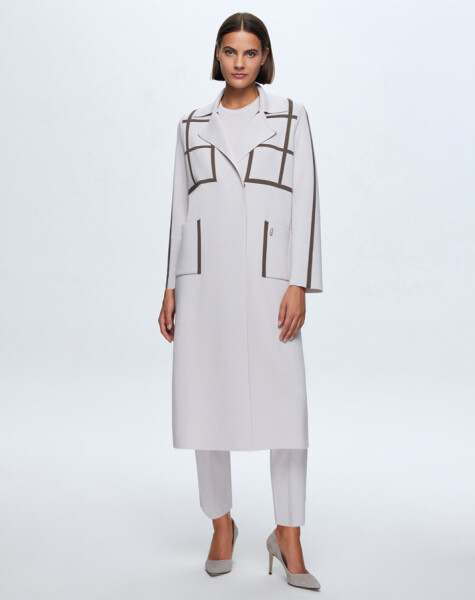 T24K-8013 Square Patterned Long Cardigan - 13