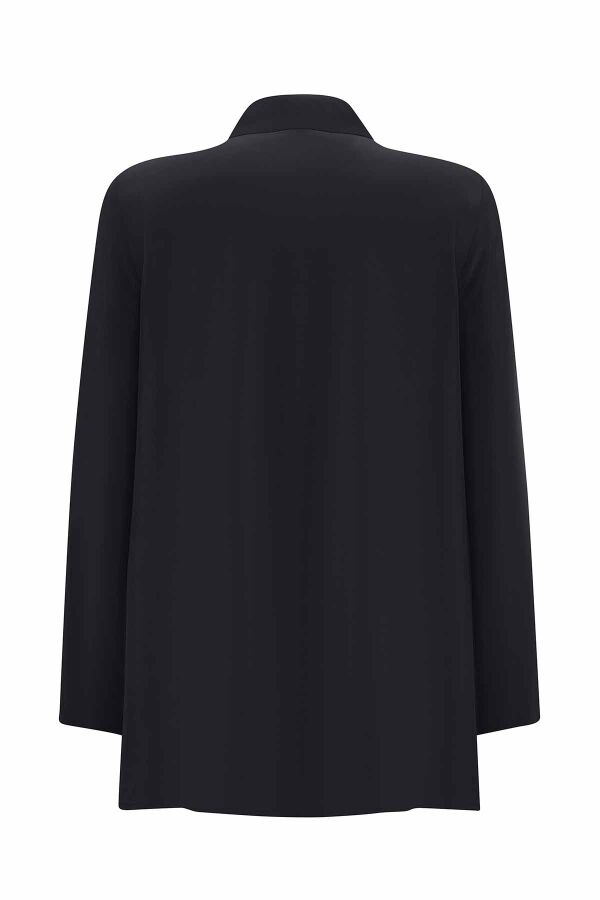 Stand Collar Zippered Long Sleeve Tunic - 9