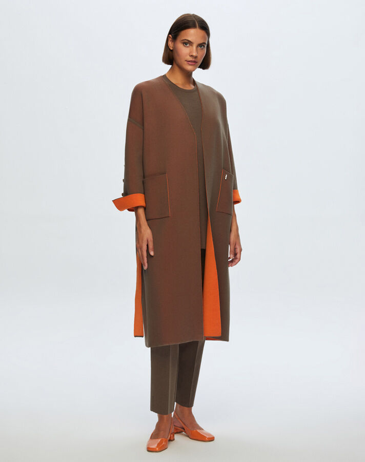 T24K-9020 Buttoned Steel Knitted Cardigan - 9