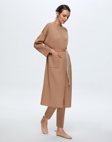 T24K-9020 Buttoned Steel Knitted Cardigan - 14
