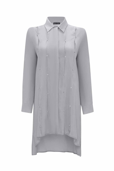 Stone Detailed Cupro Shirt - 10