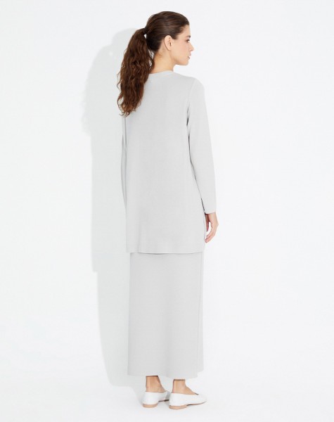 T23Y-6023 Knitwear Tunic with Stone Detail on the Front - 7