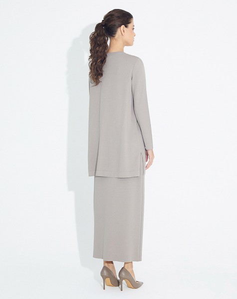 T23Y-6023 Knitwear Tunic with Stone Detail on the Front - 4