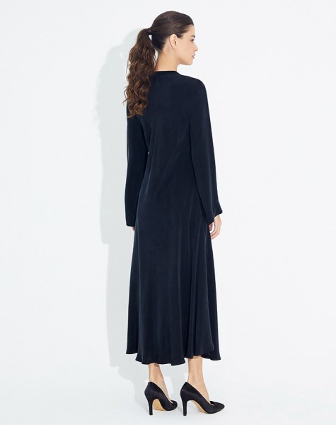 T23Y-4033 Straight Cut Basic Cupra Dress - 4