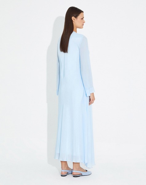 T23Y-4033 Straight Cut Basic Cupra Dress - 2