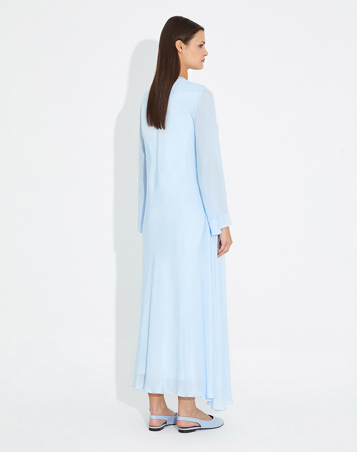T23Y-4033 Straight Cut Basic Cupra Dress - 2