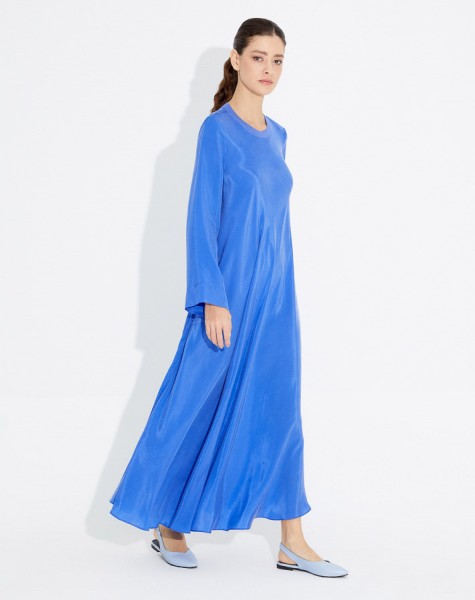 T23Y-4033 Straight Cut Basic Cupra Dress - 5