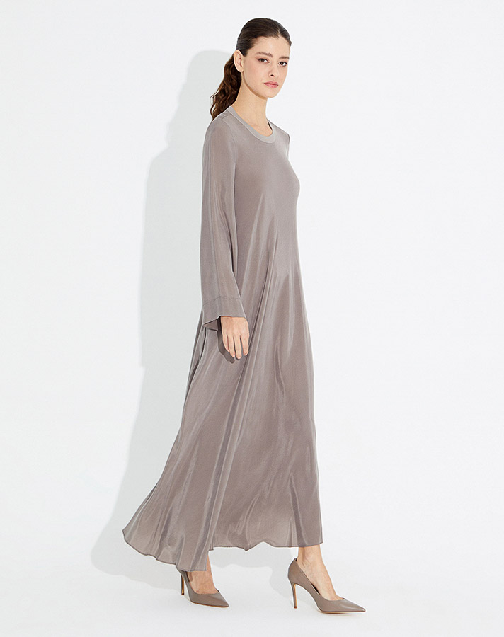 T23Y-4033 Straight Cut Basic Cupra Dress - 7