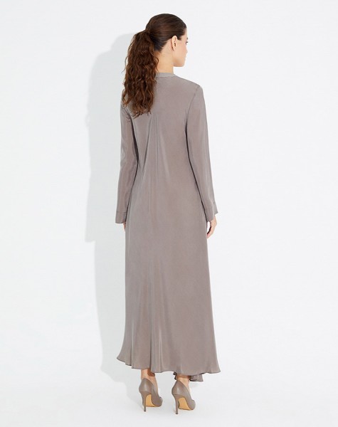 T23Y-4033 Straight Cut Basic Cupra Dress - 8