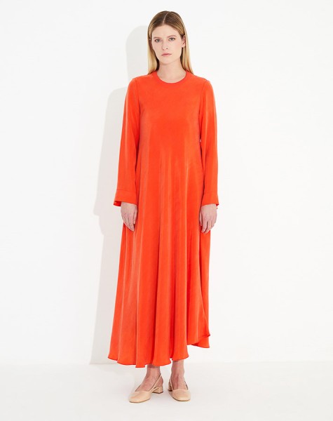 T23Y-4033 Straight Cut Basic Cupra Dress - 10