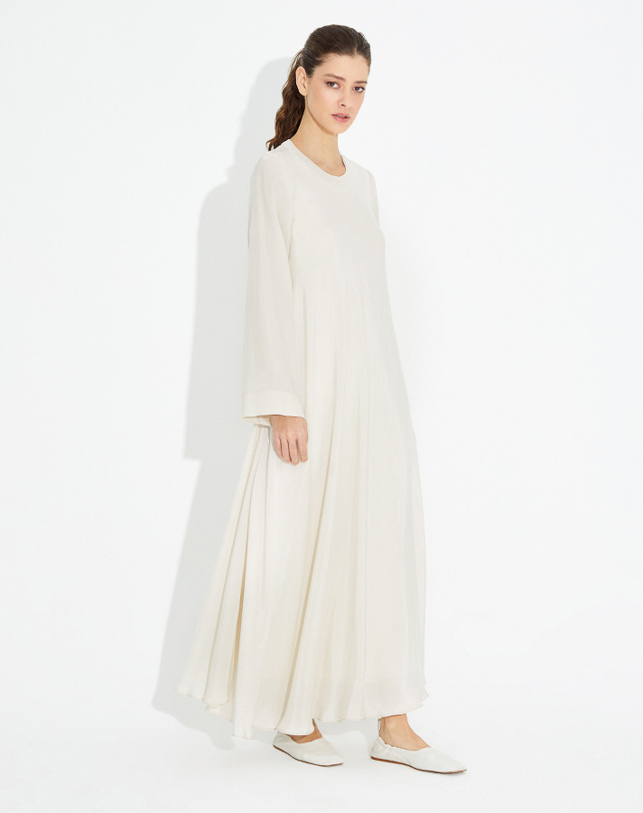 T23Y-4033 Straight Cut Basic Cupra Dress - 11