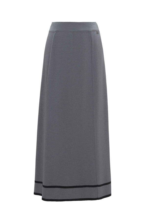 Striped Detailed Knit Skirt - 2