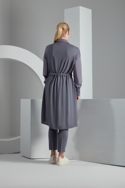 T23K-3003 Triko Detaylı Uzun Gömlek PILA-BULLET - 3