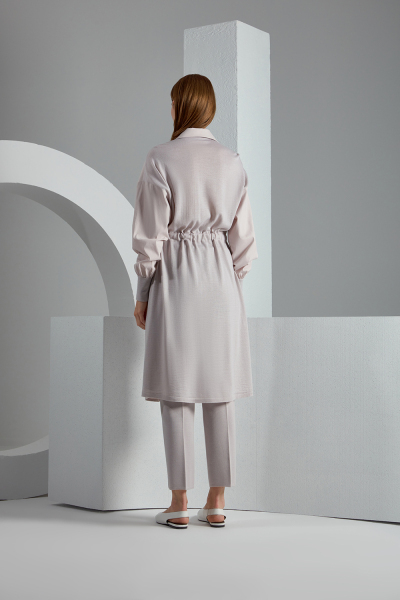 T23K-3003 Triko Detaylı Uzun Gömlek SFERA-STONE - MISS DALIDA (1)