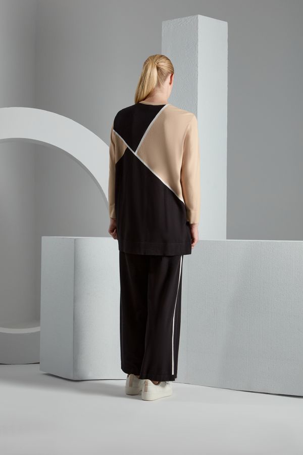 T23K-6005 Geometrik Desenli Touch Me Tunik - 5
