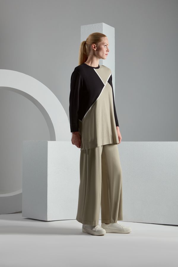 T23K-6005 Geometrik Desenli Touch Me Tunik - 3