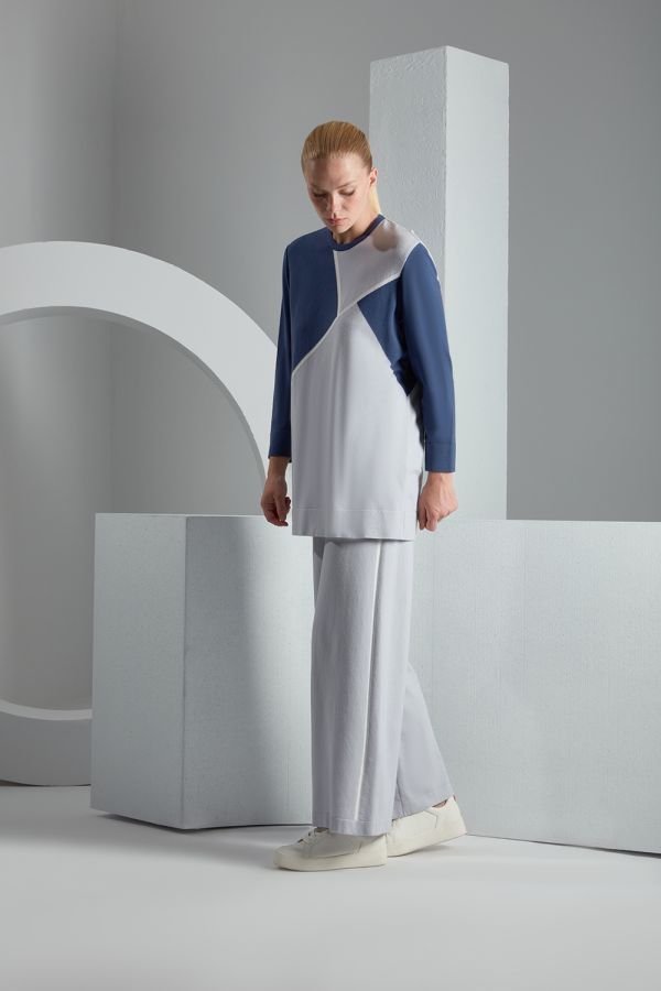T23K-6005 Geometrik Desenli Touch Me Tunik - 1