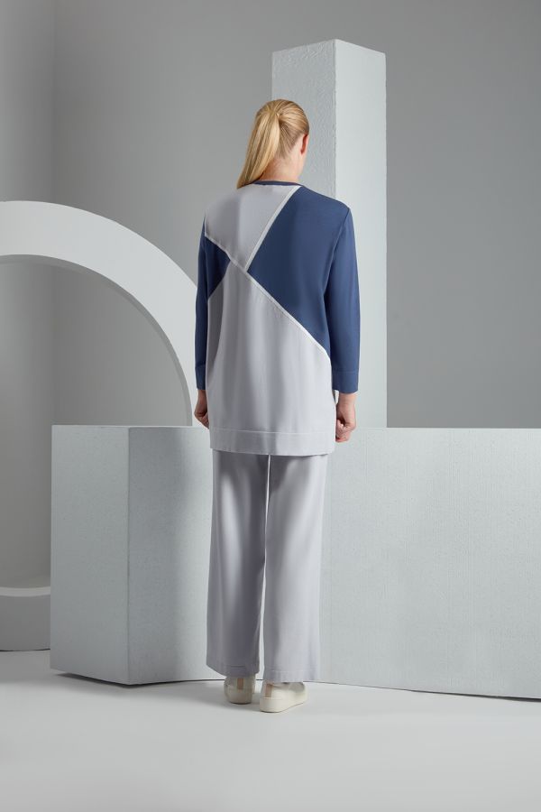 T23K-6005 Geometrik Desenli Touch Me Tunik - 2