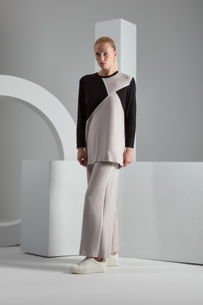 T23K-6005 Geometrik Desenli Touch Me Tunik - 6