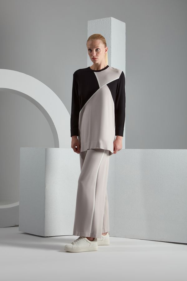 T23K-6005 Geometrik Desenli Touch Me Tunik - 6