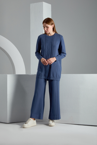 T23K-6006 Saç Örgü Detaylı Touch Me Tunik - 5