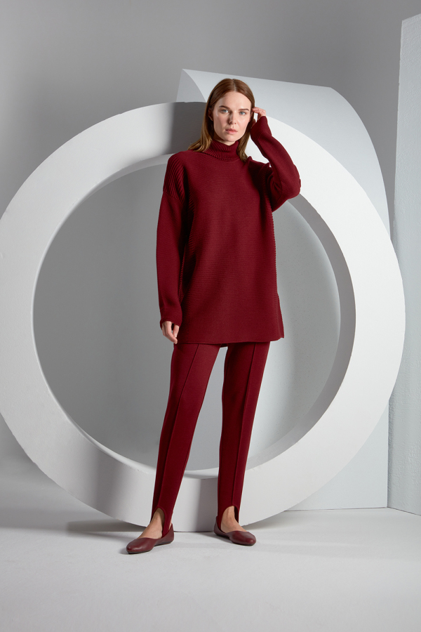 T23K-6007 Fitilli Triko Tunik - 4