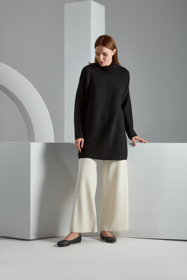T23K-6007 Fitilli Triko Tunik - 6