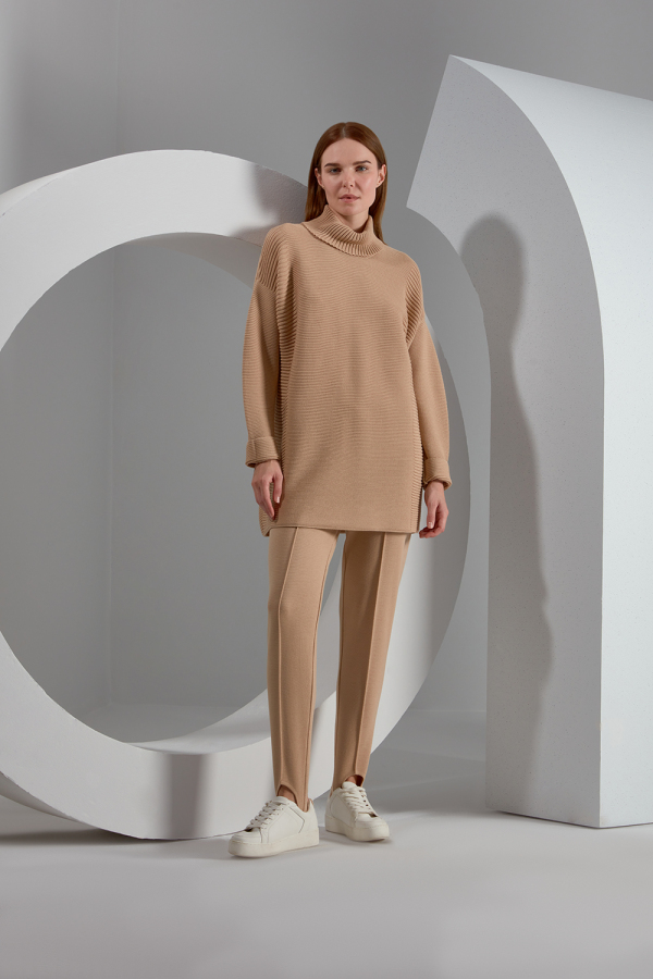T23K-6007 Fitilli Triko Tunik - 11
