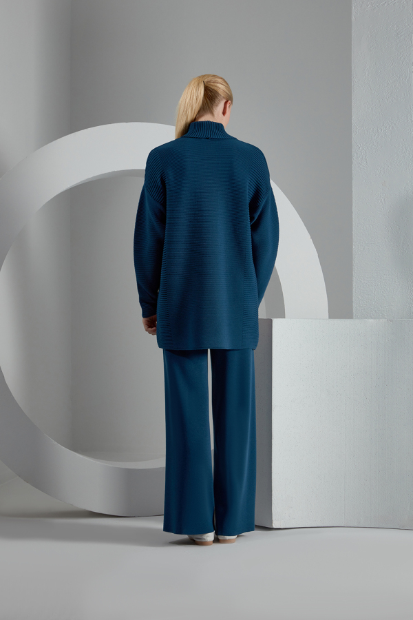 T23K-6007 Fitilli Triko Tunik - 15