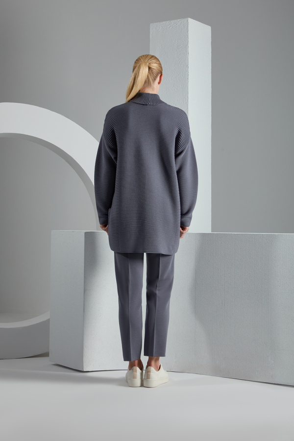 T23K-6007 Fitilli Triko Tunik - 2