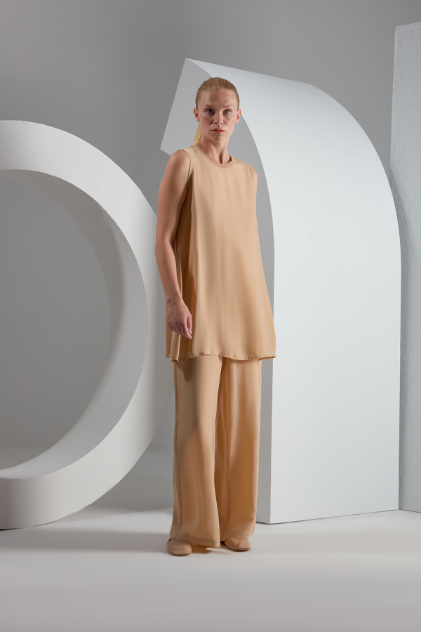 T23K-6032 Kolsuz Kupra Triko Tunik - 6