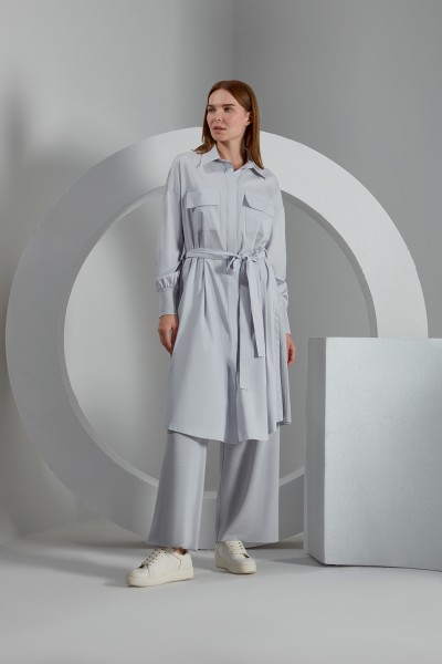 T23K-7001 Wide Leg Knitwear Trousers - 1