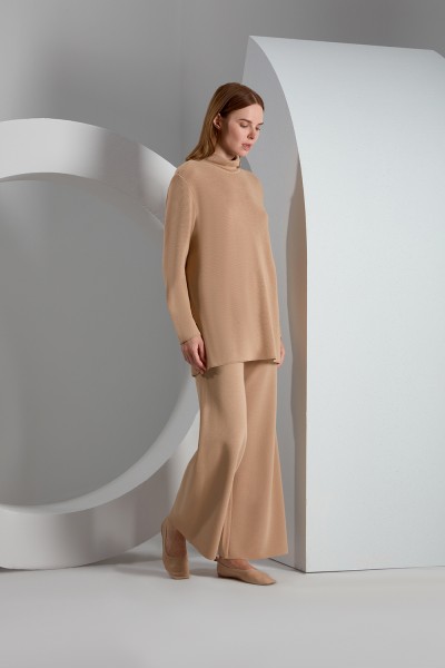 T23K-7001 Wide Leg Knitwear Trousers - 7