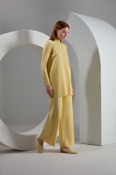 T23K-7001 Wide Leg Knitwear Trousers - 10
