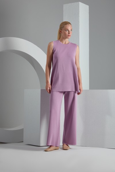 T23K-7001 Wide Leg Knitwear Trousers - 15