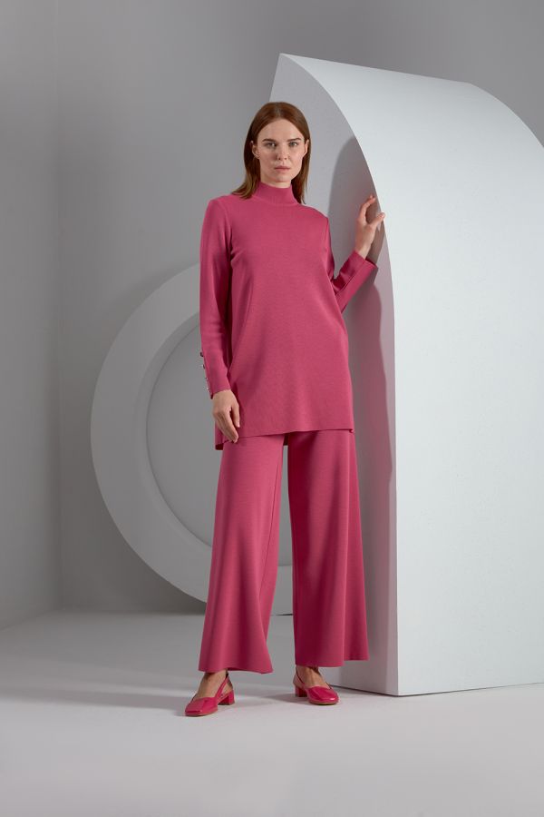 T23K-7001 Wide Leg Knitwear Trousers - 16