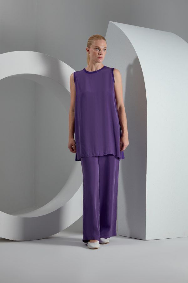 T23K-7004 Cupra Wide Leg Trousers - 1