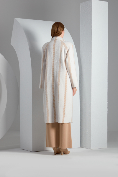 T23K-8003 Kürk Yaka Yumoş Manto ECRU / DIDO-BEİGE - MISS DALIDA (1)