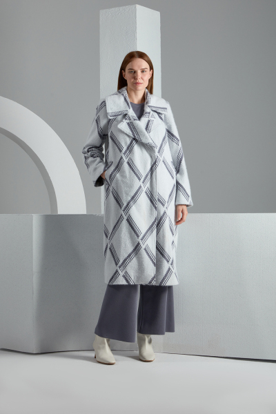 T23K-8004 Baklava Dilimli Uzun Yumoş Manto FACT-GREEN 