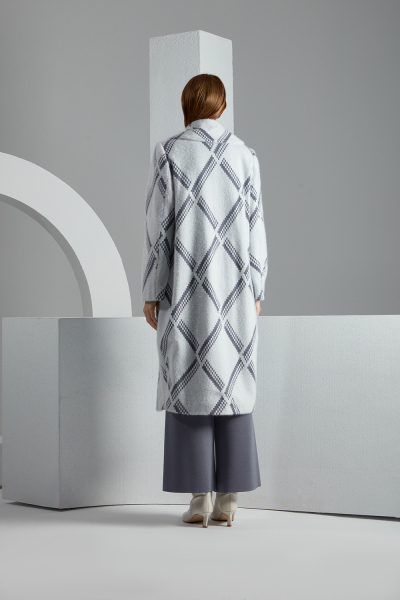 T23K-8004 Baklava Dilimli Uzun Yumoş Manto FACT-GREEN - 2