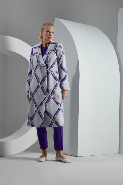 T23K-8004 Baklava Dilimli Uzun Yumoş Manto PILA-BULLET - 2