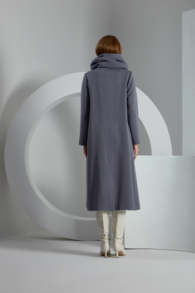 T23K-8008 Yaka Detaylı Uzun Triko Manto PILA-BULLET - 2