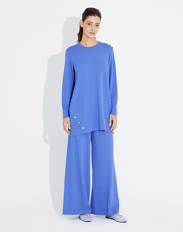 T23Y-6001 Düğme Aksesurarlı Basic Tunik - 11