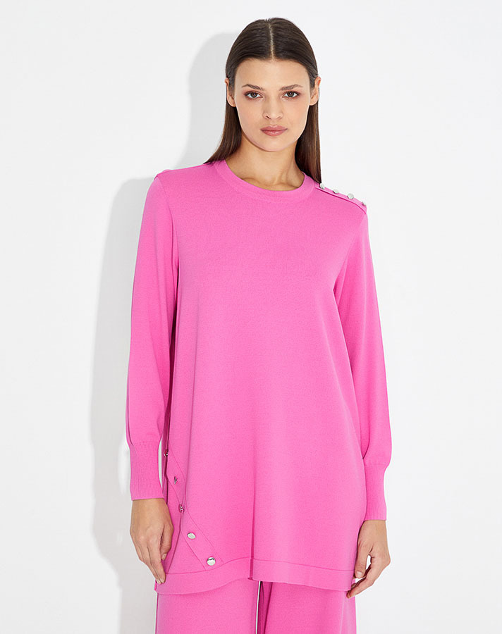 T23Y-6001 Düğme Aksesurarlı Basic Tunik - 17