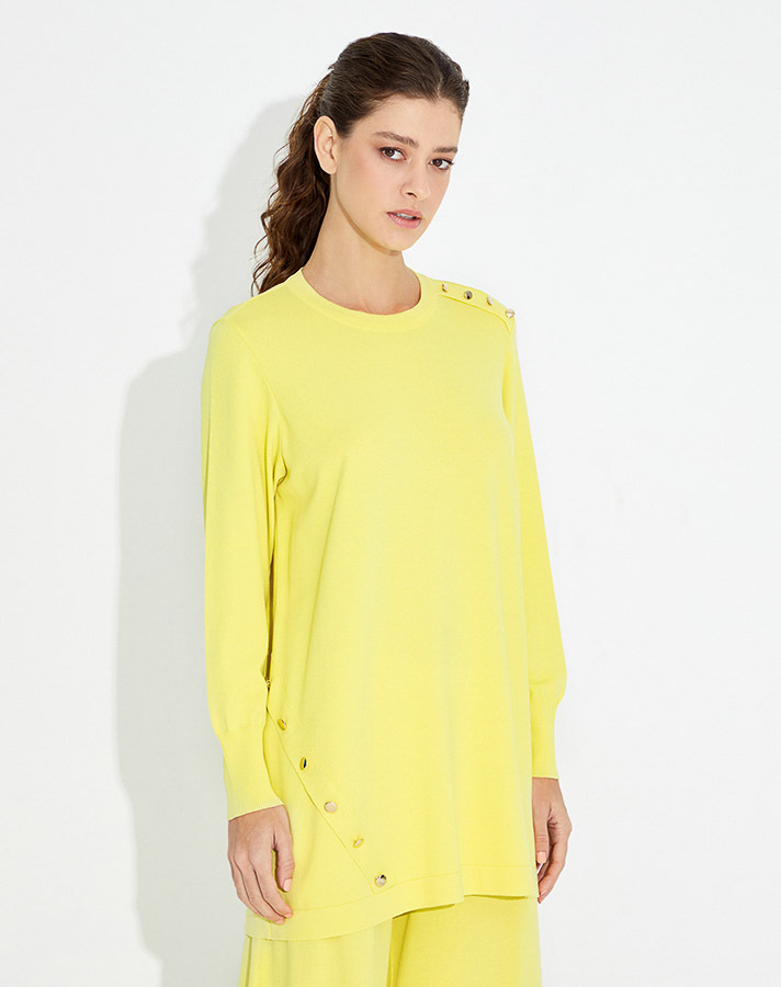 T23Y-6001 Düğme Aksesurarlı Basic Tunik - 22