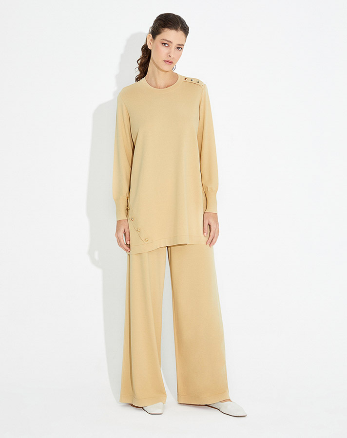 T23Y-6001 Düğme Aksesurarlı Basic Tunik - 25