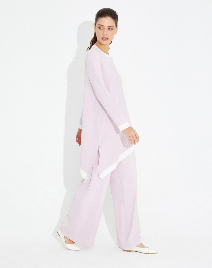 T23Y-6004 Asimetrik Kesim Triko Tunik - 3