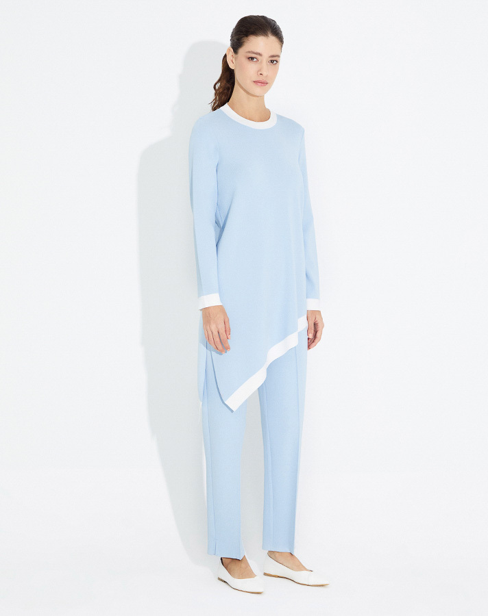 T23Y-6004 Asimetrik Kesim Triko Tunik - 5